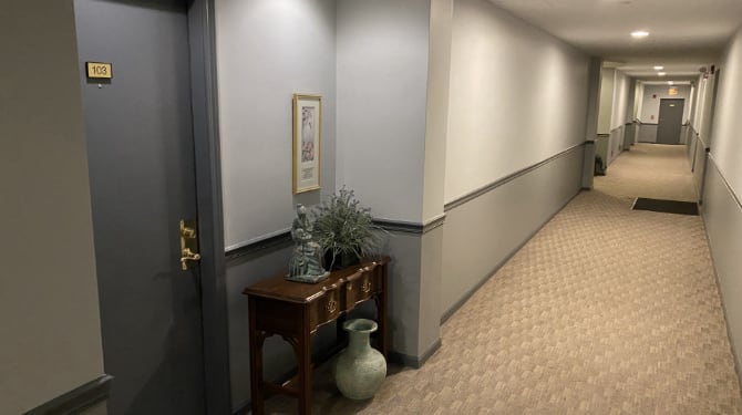 hoa apartment hallway painting in wheaton