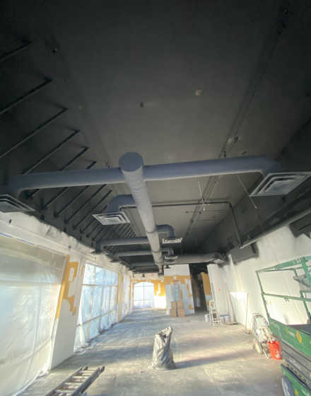 Gym interior painting & ceiling repair in Libertyville project photo 2