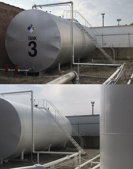 Chicago diesel tank and piping exterior painting project photo